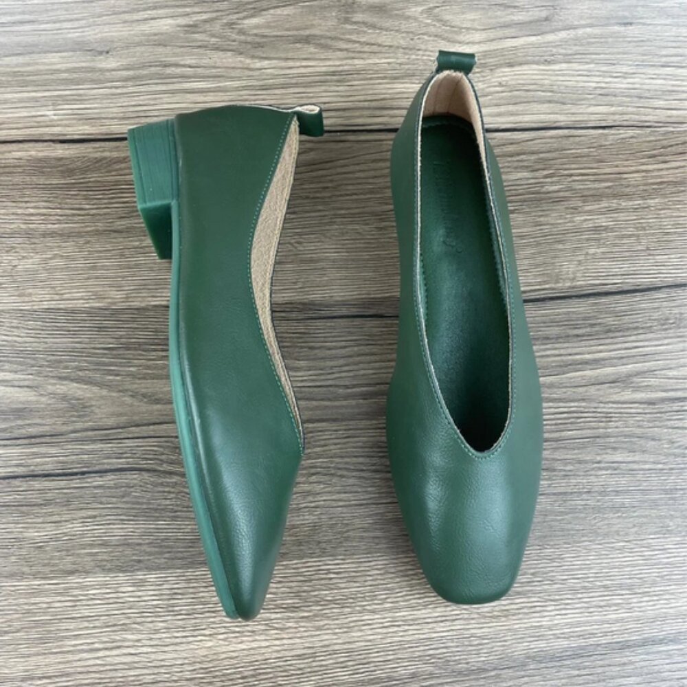 pointy square toe ballet flats